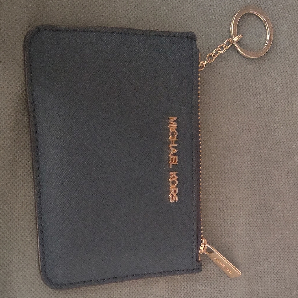 Michael Kors Black Wallet with Gold Details